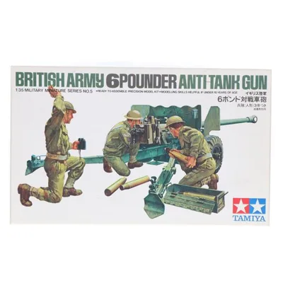 『中古即納』{PTM} ミリタリーミニチュアシリーズ No.5 1/35 イギリス陸軍 6ポンド対戦車砲 プラモデル(35005) タミヤ(19991231)