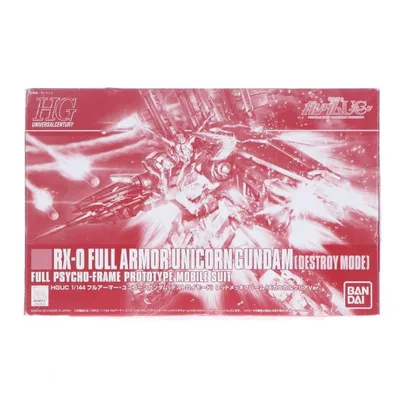 『中古即納』{PTM} 限定品 HGUC 1/144 RX-0 フルアーマーユニコーンガンダム(デストロイ) レッドメッキフレーム/クリア プラモデル バンダイ(20141121)