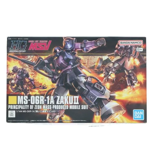 "Used Immediate Delivery" {PTM} (Resale) HGUC 1/144 MS-06R-1A Black Tri-Star Zaku II Mobile Suit Gundam MSV Plastic Model Bandai Spirits (20240724)
