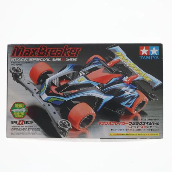 『中古即納』{PTM} エアロミニ四駆シリーズ No.18 1/32 マックスブレイカーブラックスペシャル スーパーXXシャーシ プラモデル(19618) タミヤ(20111007)