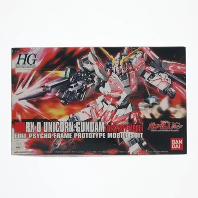 "มือสองจัดส่งทันที" {PTM} HGUC 1/144 Unicorn Gundam Destroy Mode Mobile Suit กันดั้ม UC (Unicorn) โมเดลพลาสติก Bandai (20170610)