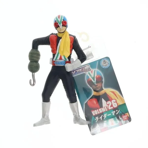 『中古即納』{SFT} ソフビ魂 Vol.26 ライダーマン 仮面ライダーV3 完成品 ソフビフィギュア バンダイ(20060501)