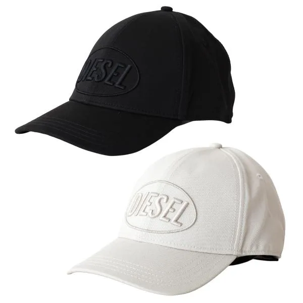 【並行輸入品】ディーゼル キャップ メンズ ブラック ライトベージュ DIESEL ロゴ 帽子 立体刺繍 NEW-CAP-D A15586 RJCAR