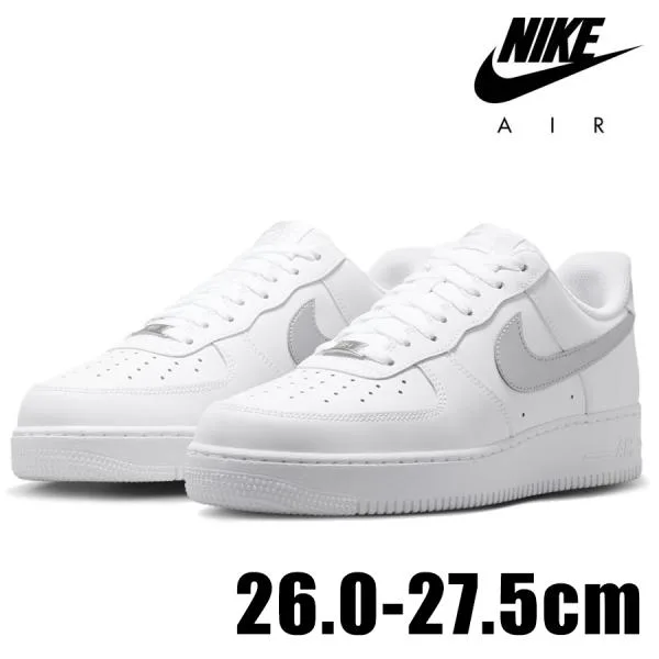 NIKE エア フォース 1 07 FJ4146 134 スニーカー メンズ ローカット レザー クッション ホワイト 白 メタリックシルバー