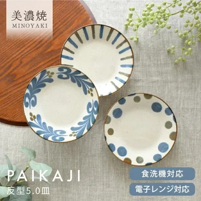 食器 和食器 おしゃれ 皿 取り皿 ぱいかじ反型5.0皿 ケーキ皿 モダン 中皿 美濃焼 かりゆし プレート パン皿
