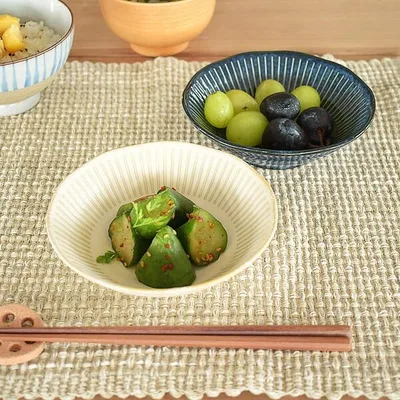 Tableware Japanese Tableware Stylish Small Bowl Lightweight Water Repellent Jugusa 4.0 Shallow Bowl Modern Light Mino Ware Salad Bowl Flat Bowl