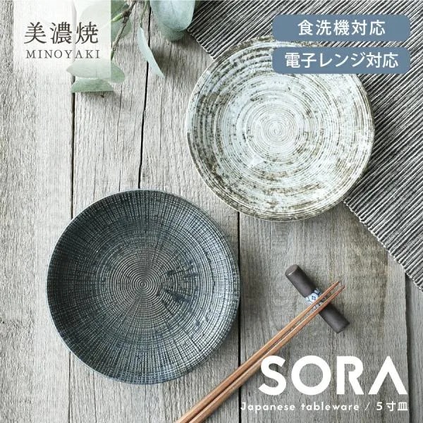 食器 和食器 おしゃれ 皿 取り皿 軽量 宙5寸皿 モダン 中皿 美濃焼 プレート 丸皿 軽い