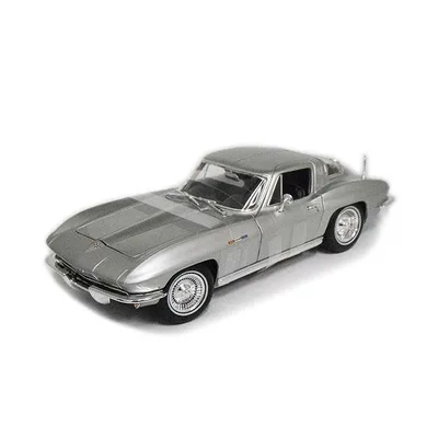 ミニカー 1965 Chevrolet Corvette C2 Silver 1/18 マイスト シボレー コルベット MAISTO クラシック 世田谷ベース 所ジョージ アメリカ雑貨 インテリア