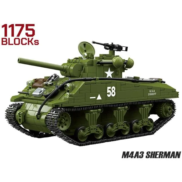 M0129P AFM M4A3中戦車 シャーマン 1175Blocks