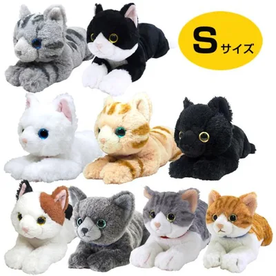 ひざねこ ぬいぐるみS ひざネコ ねこ 猫 おもちゃ 癒し リアル ネコグッズ ねこグッズ ネコ雑貨 ねこ雑貨 子猫 こねこ 動物 介護用にも ギフト プレゼント