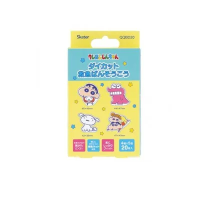 スケーター ダイカット 救急ばんそうこう クレヨンしんちゃん 4柄×5枚 20枚入 (QQBD20) (1個)
