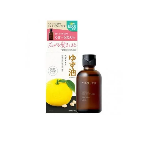 2980円以上で注文可能 ヘアケア 洗い流さないトリートメント 柚子 いい匂い ウテナ ゆず油 無添加ヘアオイル 60mL (1個)