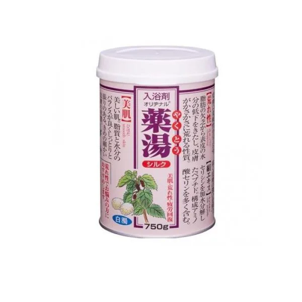 2980円以上で注文可能 入浴剤 オリヂナル薬湯 シルク 缶入 750g (1個)