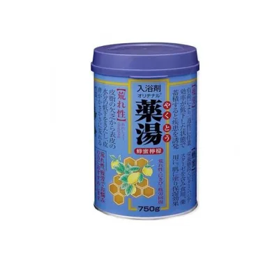 2980円以上で注文可能 入浴剤 オリヂナル薬湯 ハチミツレモン(蜂蜜檸檬) 缶入 750g (1個)
