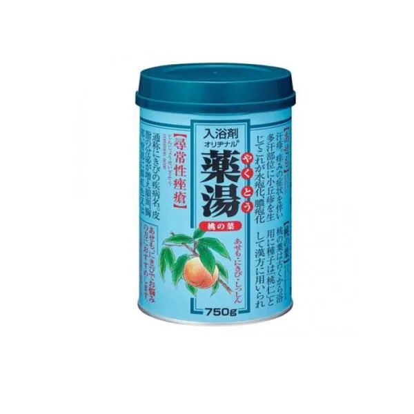 2980円以上で注文可能 入浴剤 オリヂナル薬湯 桃の葉 缶入 750g (1個)