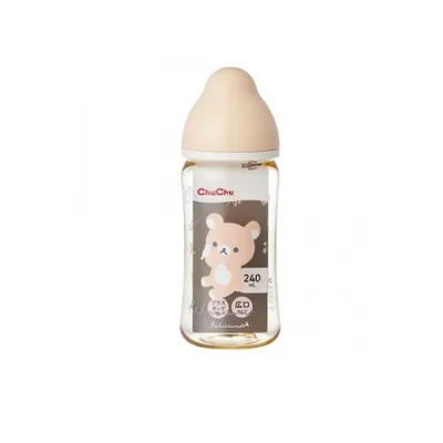 2980円以上で注文可能 ChuChu チュチュ マルチフィット広口タイプ哺乳びん プラスチック製 240mL (リラックマ) (1個)