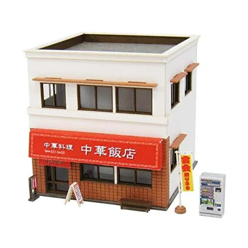 さんけい 1/150 なつかしのジオラマシリーズ 中華料理屋 ペーパークラフト