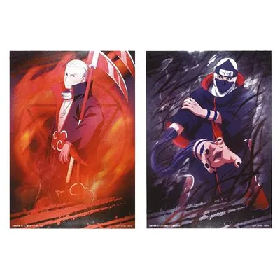 一番くじ NARUTO ナルト 疾風伝 風影奪還編 I賞 ビジュアルシートセット 飛段 角都 単品 アニメ キャラ グッズ