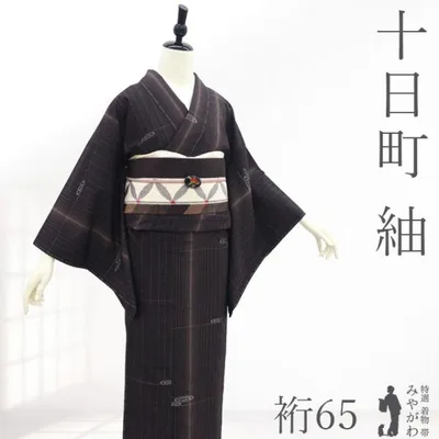 紬 着物 未使用 正絹 袷 十日町 蕪重織物 新潟県 伝統工芸士 根津儀一 作 新古品 仕立て上がり 身丈158 裄丈65 Mサイズ みやがわ sb18509