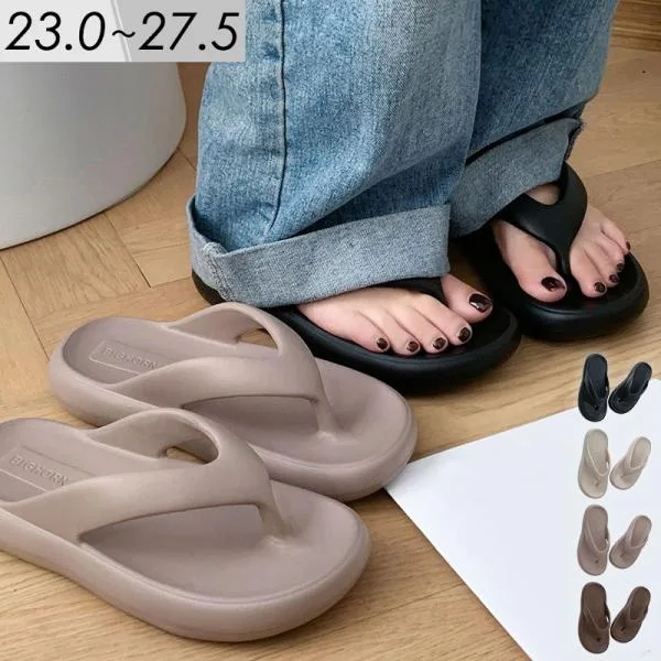 ビーチサンダル レディース メンズ 厚底 軽量 海 プール 旅行 夏 23cm 24cm 25cm 26cm 27.5cm
