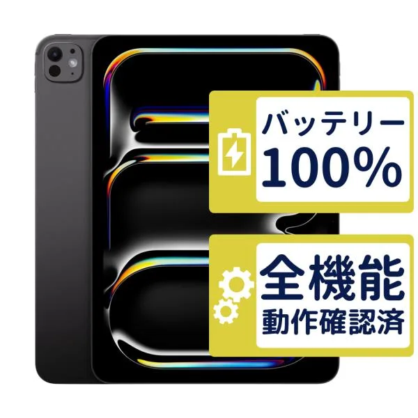 iPad Pro 11インチ M5 Wi-Fi 256GB 第6世代【A3357】 スペースブラック MDWK4J/A Apple Bランク バッテリー新品 整備済中古品 VVYQ