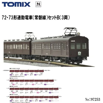 予約 2027年3月予定 No:97253 TOMIX 72・73形通勤電車(常磐線)セットB(3両) 鉄道模型 Nゲージ TOMIX トミックス