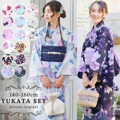 浴衣セット 浴衣 子供 キッズ 「本格ジュニア浴衣」 140cm 150cm 160cm