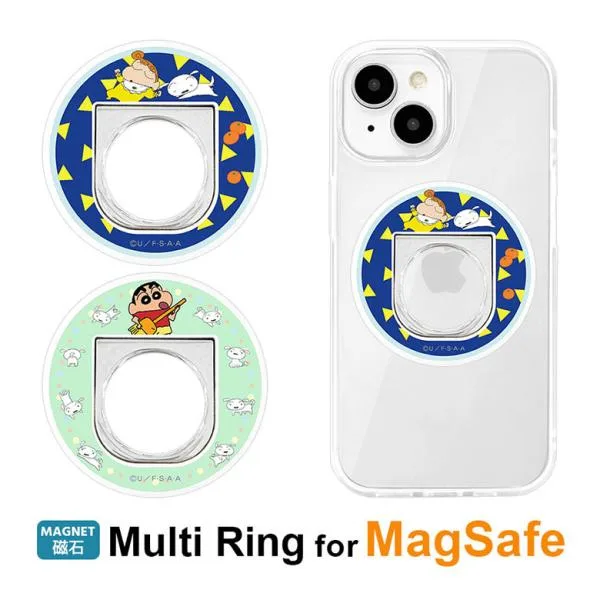 スマホリング MagSafe対応 クレヨンしんちゃん リング スタンド マグセーフ iPhone15 iPhone14 iPhone13 キャラクター マグネット スマホスタンド