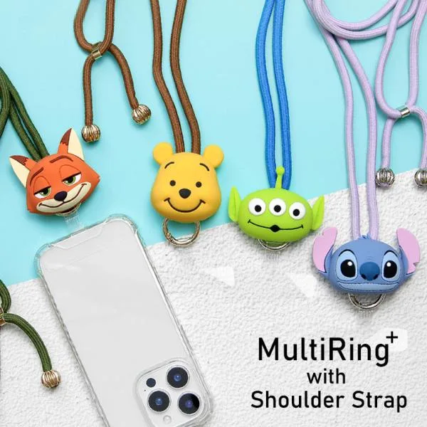 スマホショルダー ストラップセット マスコット付き ディズニー ピクサー マルチリングプラス スマホリング DNG-360