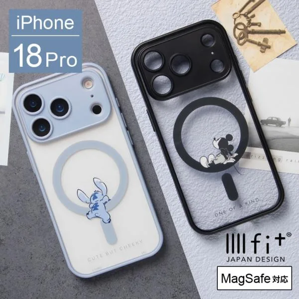 iPhone18 Pro ケース ディズニーキャラクター IIIIfit プランプフレーム MagSafe対応 クリア ハイブリッド アイフォン 18 pro dng-370