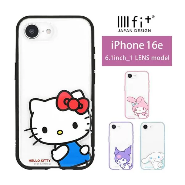 iPhone16e Case Sanrio Characters Sanrio IIIIfit Clear Smartphone Case iPhone16e iPhone16e Hello Kitty Kuromi Goods