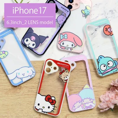 iPhone17 ケース サンリオキャラクターズ IIIIfit プランプフレーム ハイブリッド アイフォン17 スマホカバー スマホケース キティちゃんスマホケース 透明