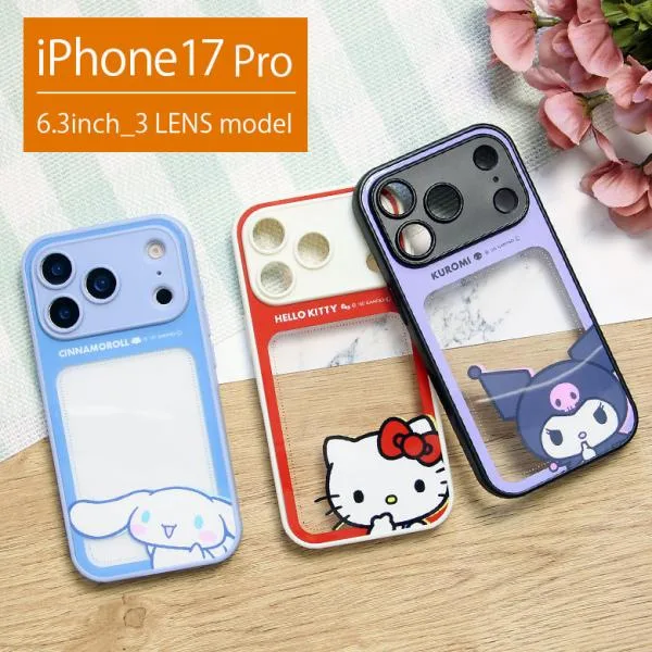 iPhone17Pro ケース サンリオキャラクターズ IIIIfit プランプフレーム クリア アイフォン 17 pro スマホケース スマホカバー キティちゃんスマホケース
