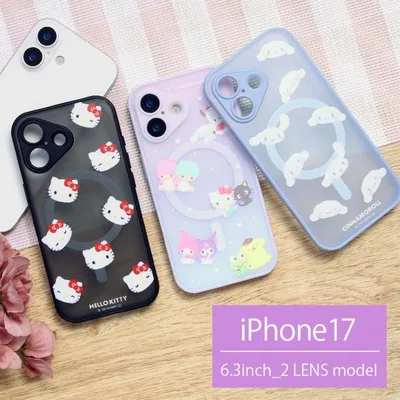 iPhone 17 Case Sanrio Characters MagSafe Compatible IIIIfit Plump Frame Clear iPhone 17 Smartphone Cover Smartphone Case Kitty Smartphone Case