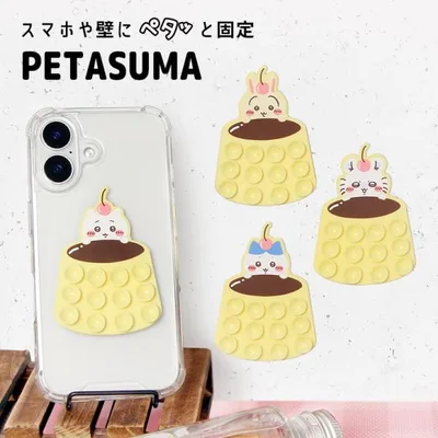 ちいかわ グッズ スマホ 吸盤シート ペタスマ 両面吸盤 スマホ固定 自撮り モバイルバッテリー固定 ハチワレ うさぎ モモンガ ck-111
