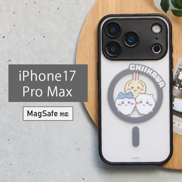 iPhone17 Pro Max ケースちいかわ MagSafe対応 IIIIfit プランプフレーム クリア ハイブリッド アイフォン グッズ iPhone17promax ck-99a
