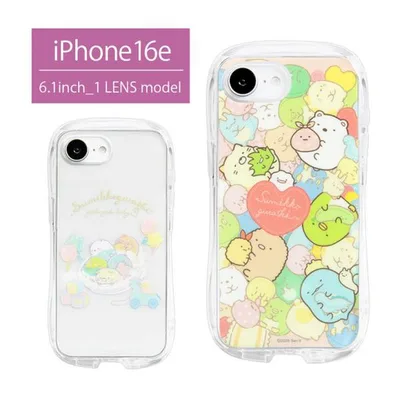 iPhone16e ケース すみっコぐらし クリスタルクリア クリア ソフト カバー TPU iPhone16e アイフォン16eケース アイホン16eケース カバー 耐衝撃