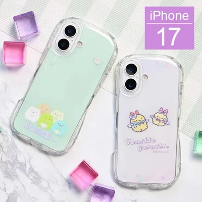iPhone17 ケース すみっコぐらし クリスタルクリアケース ソフトTPUカバー 透明 耐衝撃 アイフォン17 キャラクター スマホケース smk-211