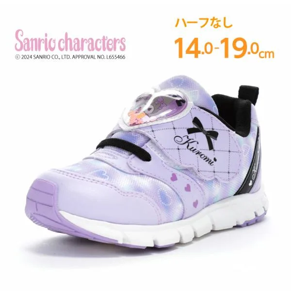 サンリオ クロミ スニーカー 子供靴 キッズ シューズ 女の子 女児 運動靴 靴 かわいい 履きやすい Sanrio Kuromi SA C038 パープル moonstar ムーンスター