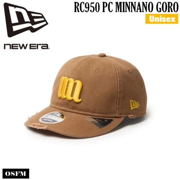 ニューエラ キャップ NEW ERA RC950 PC Powered by Goro (min-nano) ダメージ ブラウン 帽子 綿