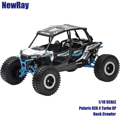 NewRay ニューレイ 1/18 スケールモデル Polaris RZR 4 Turbo XP Rock Crawler ホワイトライトニング