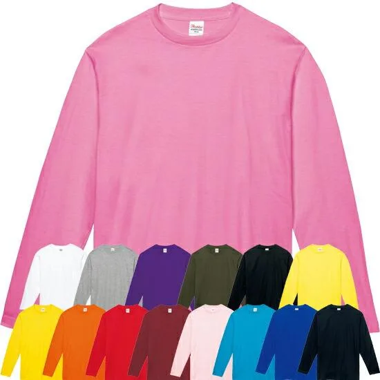Tシャツ 長袖 ロンT メンズ 無地 プリントスター Printstar 00102-CVL 5.6オンス ヘビーウェイト 長袖Tシャツ XS-XL 白 赤 青 黒 黄色 ピンク オレンジ 紺 紫