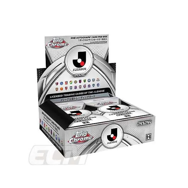 【予約TJP02】送料無料【オススメ】Topps Jリーグ Chrome 2026 ボックス販売【Jリーグ公式/サッカーカード/トレーディングカード/トップス/J.League】