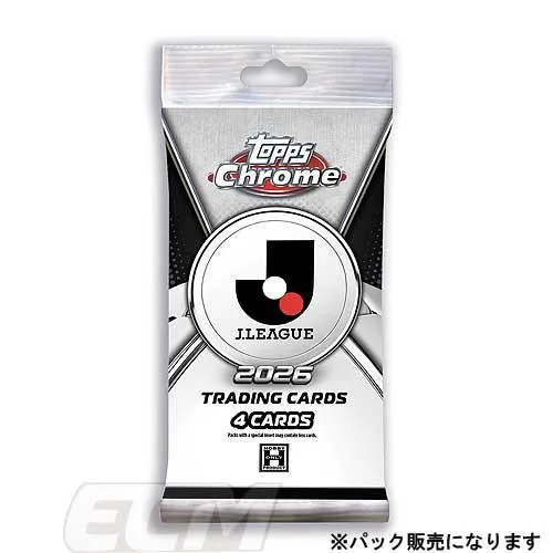 パック販売【予約TJP02】【オススメ】Topps Jリーグ Chrome 2026 パック販売【Jリーグ公式/サッカーカード/トレーディングカード/トップス/J.League】
