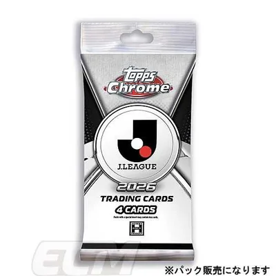 パック販売【予約TJP02】【オススメ】Topps Jリーグ Chrome 2026 パック販売【Jリーグ公式/サッカーカード/トレーディングカード/トップス/J.League】