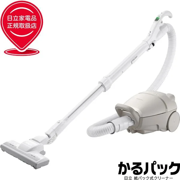 HITACHI 日立 【納期11月末以降】掃除機 紙パック式クリーナー かるパックCV-KP90M C ベージュ