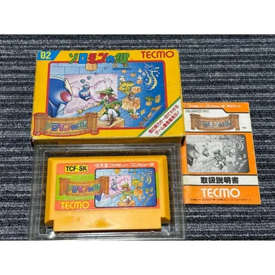 Famicom cassette software Solomon's Key FC box with instructions