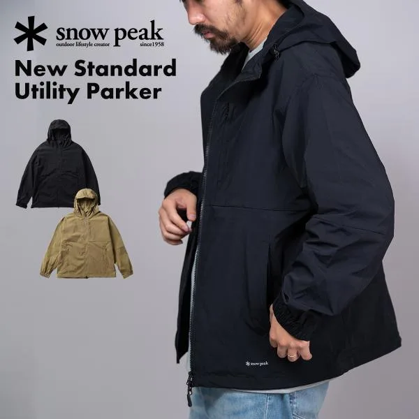 snowpeak スノーピーク New Standard Utility Parka 撥水 フード 長袖 ナイロン ドローコード 洗濯可能 アウトドア メンズ レディース