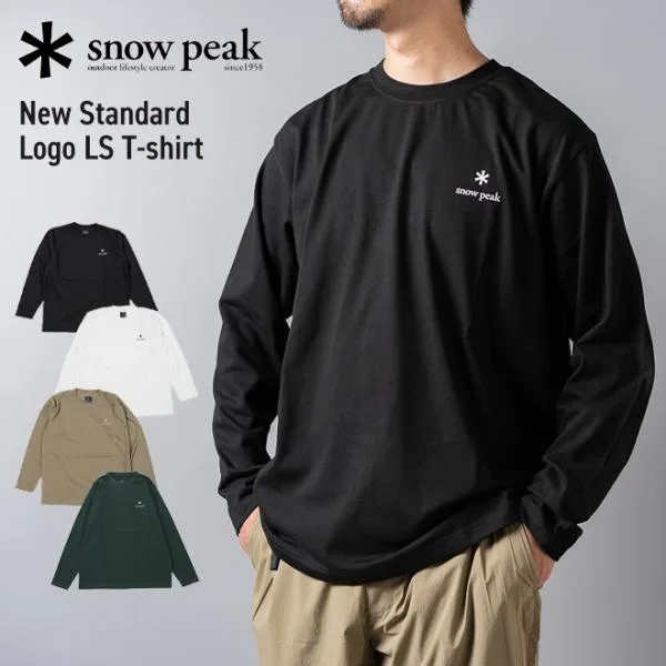 snowpeak スノーピーク New Standard Logo L/S T-shirt 長袖 Tシャツ ロンT ロングスリーブ インナー カットソー プリント シンプル コットン メンズ レディース
