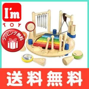 エデュテ I'm TOY アイムトイ メロディーゴーラウンド 木のおもちゃ お誕生日祝い 知育玩具